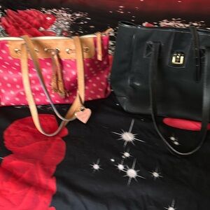 Rooney and Burke original and Dooney and Burke original pink and black